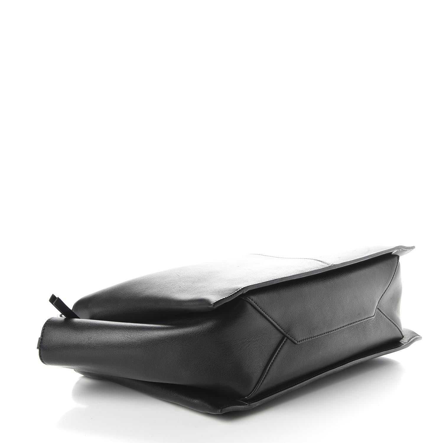 Celine Supple Natural Calfskin Medium Tri-Fold Bag Black 4 of 12