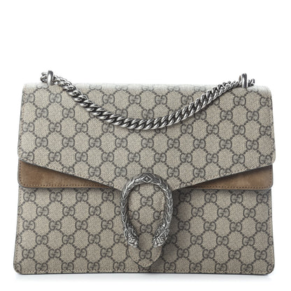 Gucci GG Supreme Monogram Medium Dionysus Shoulder Bag Taupe 1 of 9