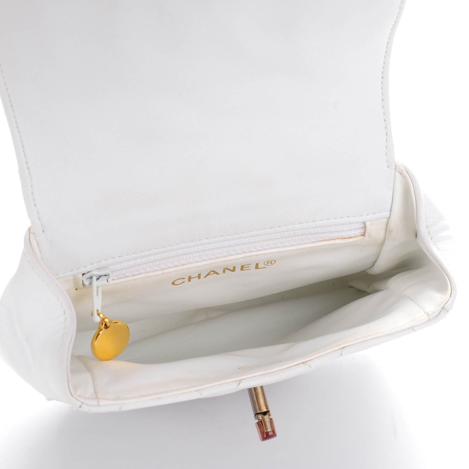 Chanel Lambskin Bekko Resin Mini Single Flap White 5 of 10