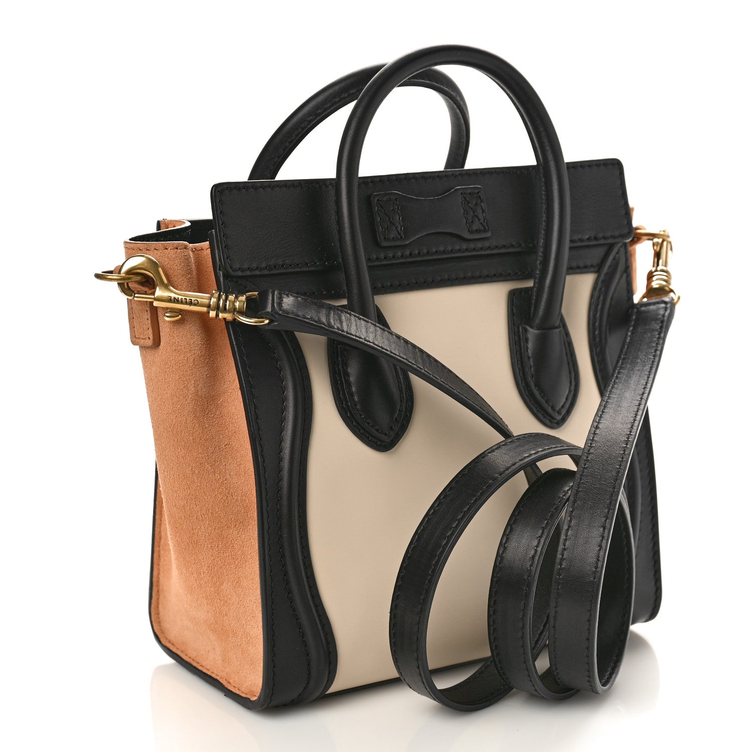 Celine Baby Grained Calfskin Nubuck Nano Tri-Color Luggage Light Taupe 2 of 8