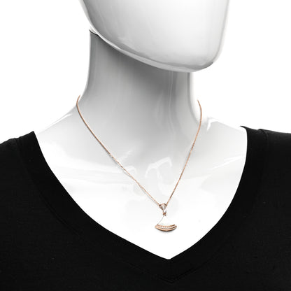 Bulgari 18K Rose Gold Diamond Large Mother of Pearl Divas' Dream Pendant Necklace 2 of 5