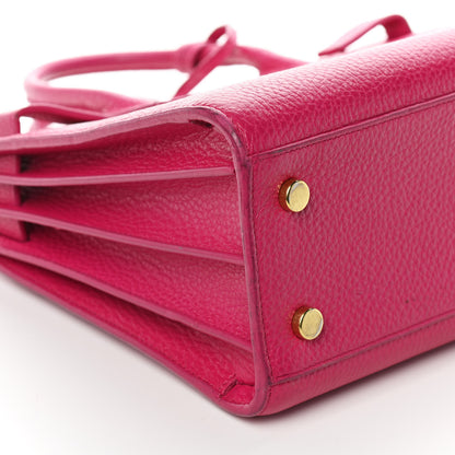 Saint Laurent Grained Calfskin Baby Sac De Jour Lipstick Fuchsia 9 of 14
