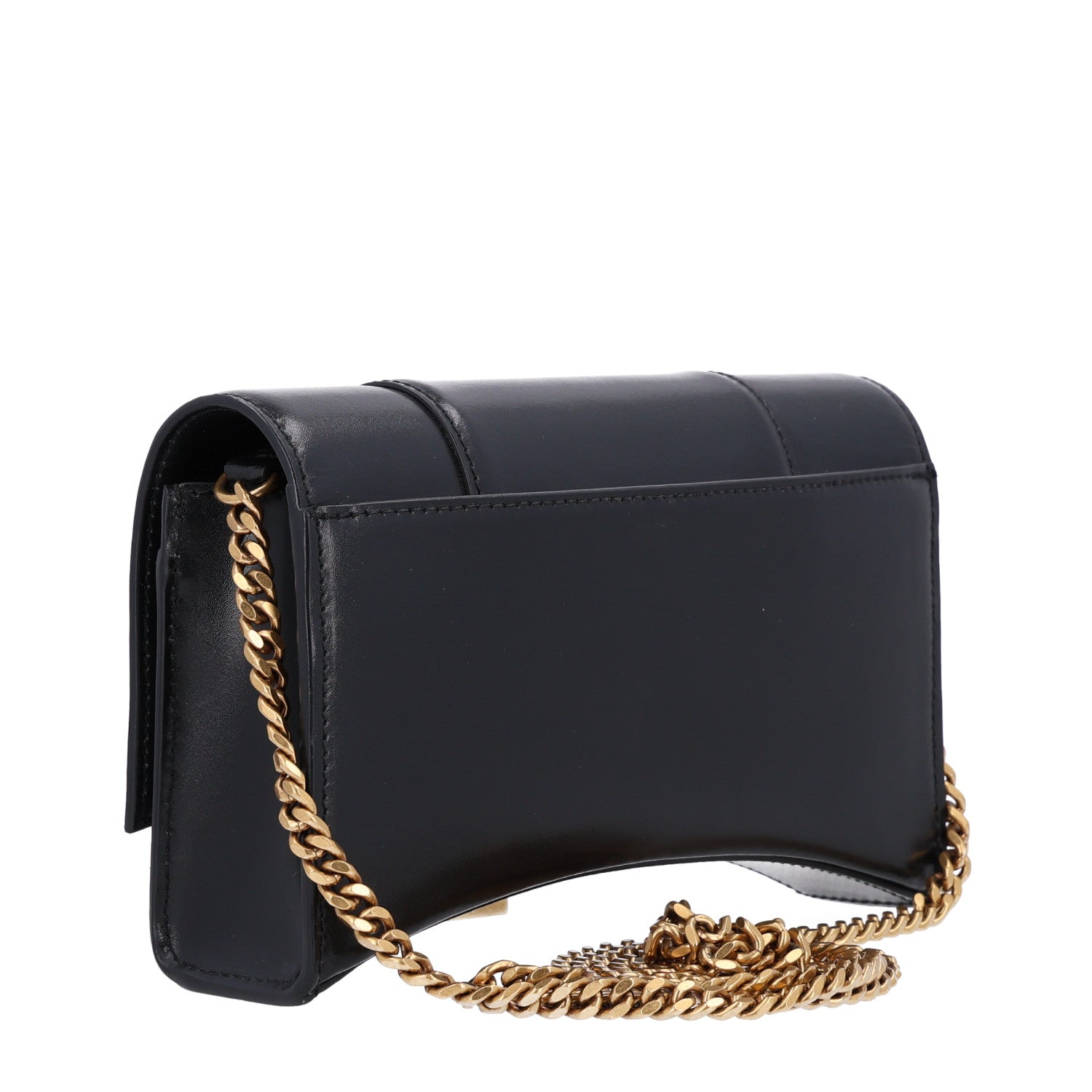 Balenciaga Shiny Box Calfskin Hourglass Chain Bag Black 3 of 10