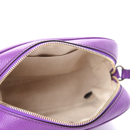 Gucci Pebbled Calfskin Small Soho Disco Bag Shine Purple 5 of 10