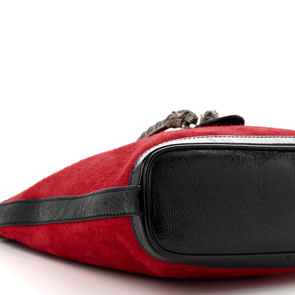 Gucci Suede Patent Medium Dionysus Bucket Bag Red 9 of 11