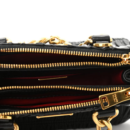 Prada Nappa Gaufre Mini Galleria Crossbody Black 5 of 9