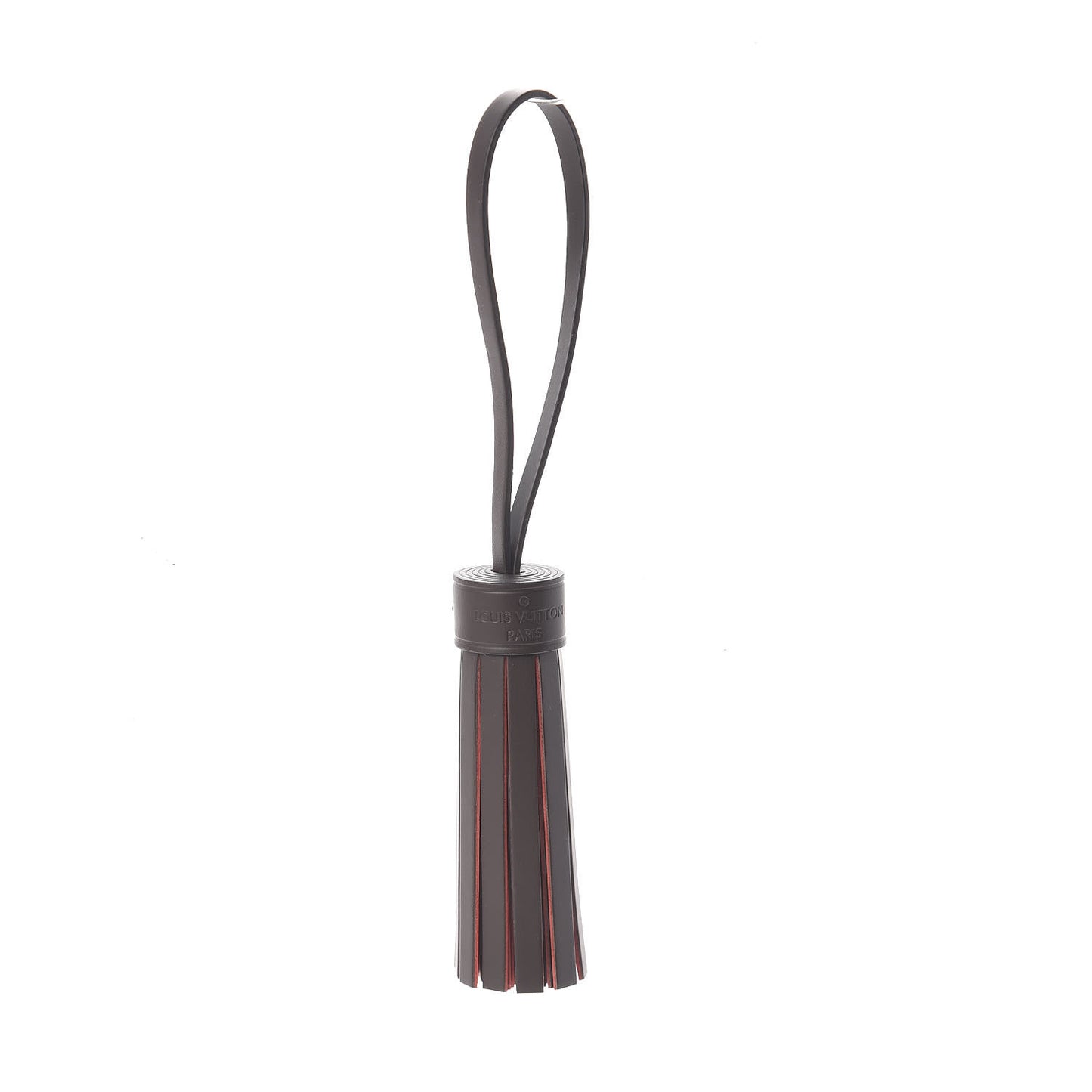 Calfskin Croisette Tassel Bag Charm Ebene