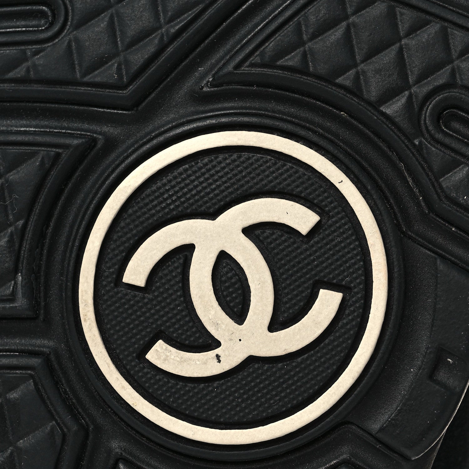 Chanel Suede Calfskin Fabric CC High Top Sneakers 37 Black Turquoise Gold 6 of 7