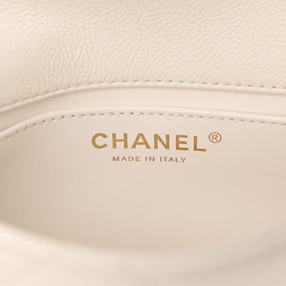 Chanel Caviar Quilted Mini Sweetheart Rectangular Flap White 6 of 12