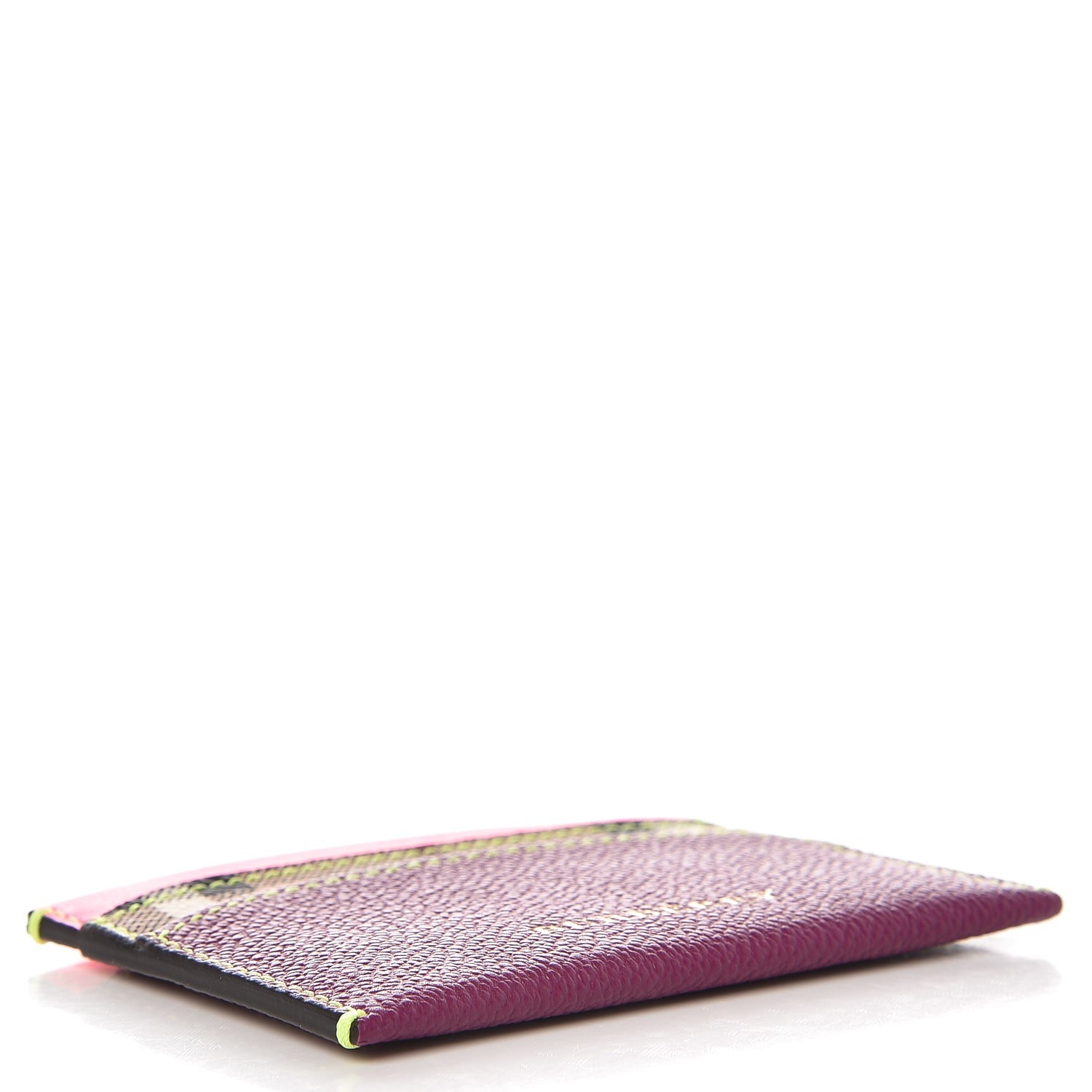 Burberry Soft Grain Calfskin Haymarket Check Izzy Card Case Dark Plum 11 of 13