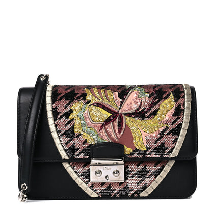 Christian Dior Lambskin Sequin Embroidered Miss Dior Promenade Flap Bag Black 1 of 12