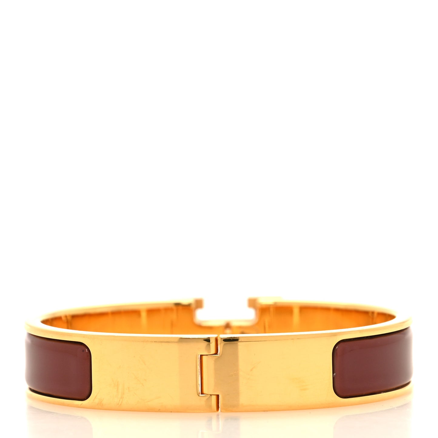 Enamel Narrow Clic Clac H Bracelet PM Rouge Baroque