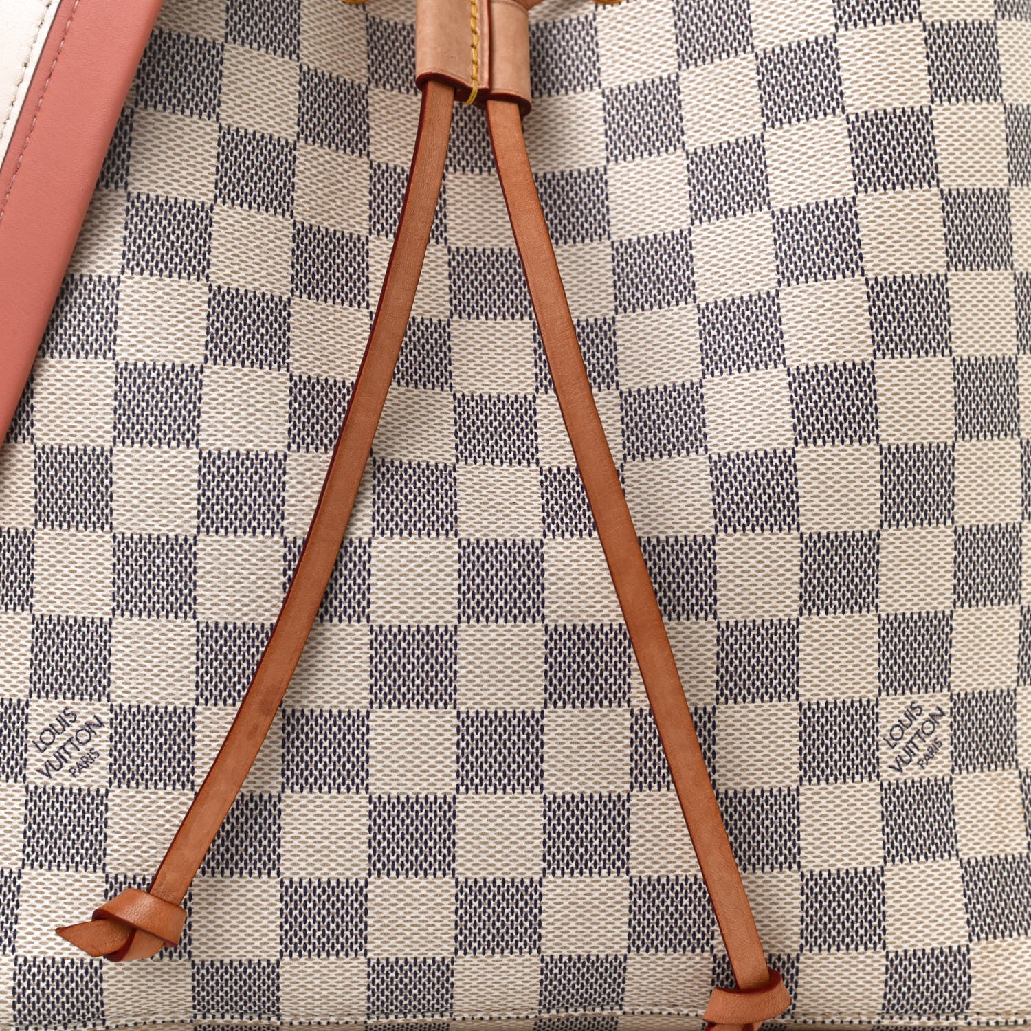 Louis Vuitton Damier Azur Braided Neonoe MM Peach Cream 8 of 12