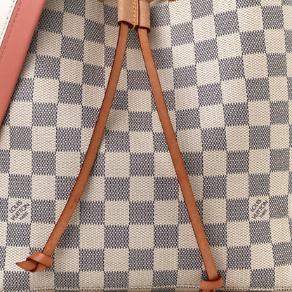 Louis Vuitton Damier Azur Braided Neonoe MM Peach Cream 8 of 12