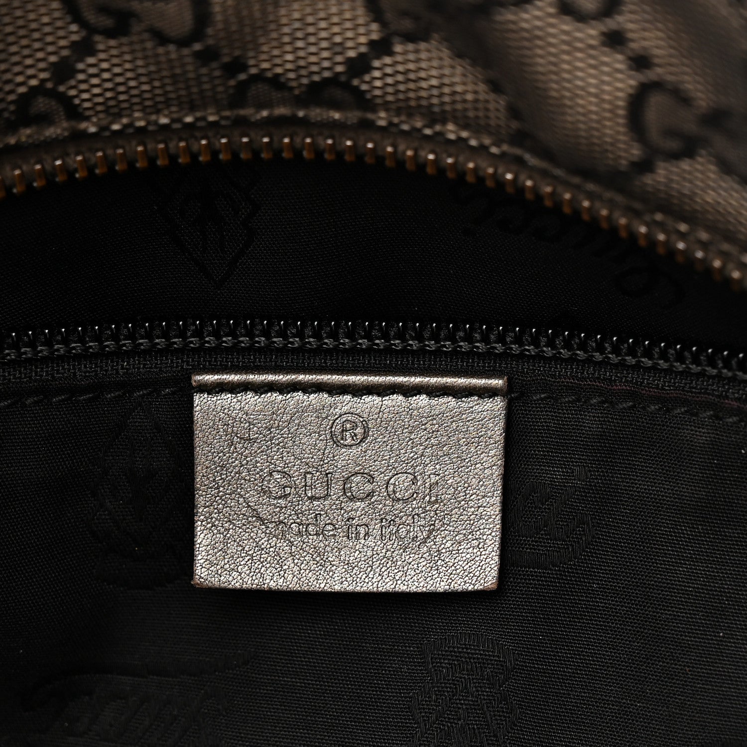 Gucci Imprime Monogram Medium Zippered Shopping Tote Pewter 6 of 10