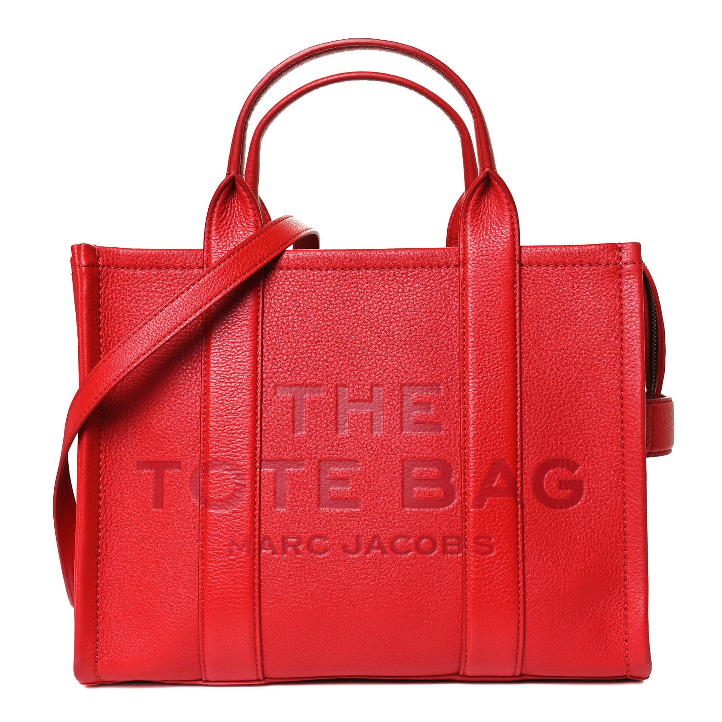 Grained Calfskin Medium The Tote Bag True Red
