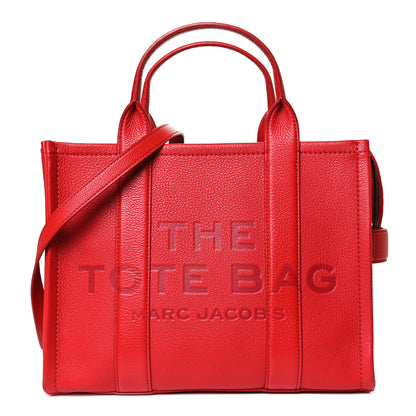 Marc Jacobs Grained Calfskin Medium The Tote Bag True Red 1 of 12