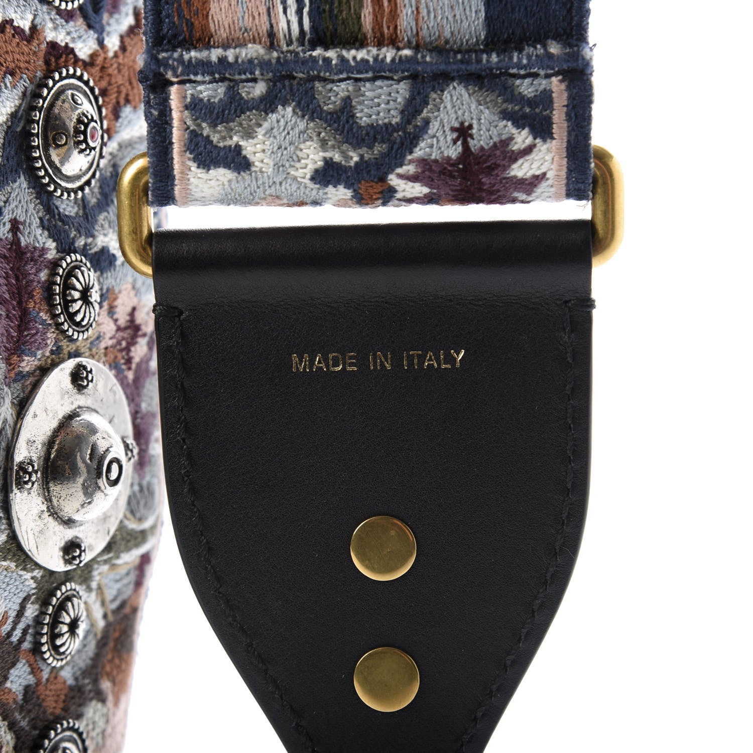 Christian Dior Canvas Embroidered Studded KaleiDiorscopic Shoulder Strap Multicolor 4 of 5