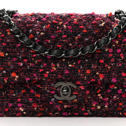 Chanel Tweed Quilted Mini Rectangular Flap Pink Multicolor 7 of 11