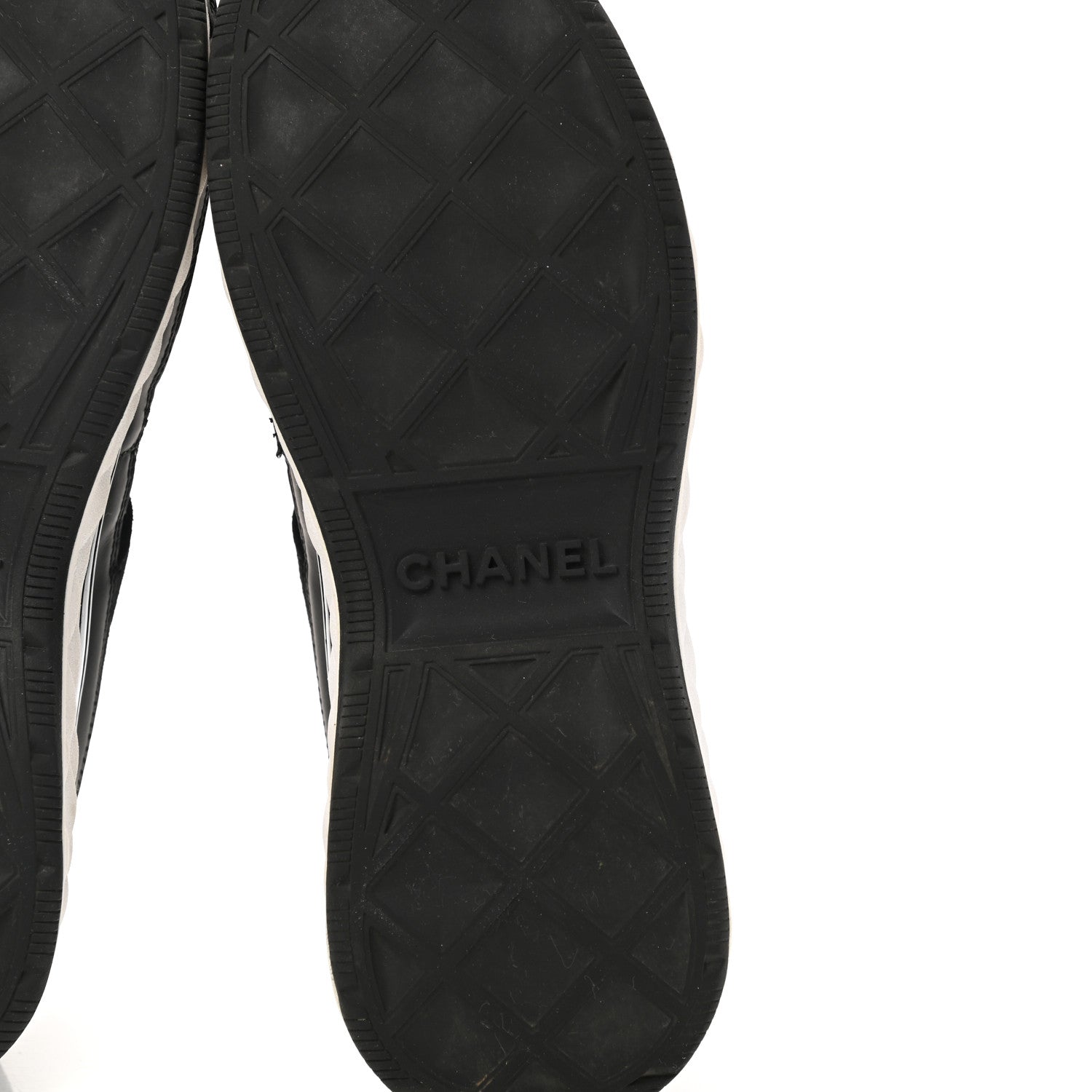 Chanel Velvet Calfskin Mixed Fibers CC Sneakers 36.5 Black 6 of 9