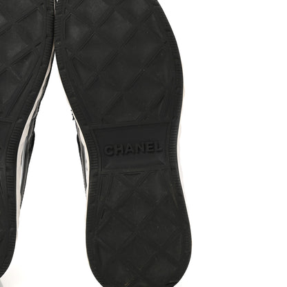 Chanel Velvet Calfskin Mixed Fibers CC Sneakers 36.5 Black 6 of 9