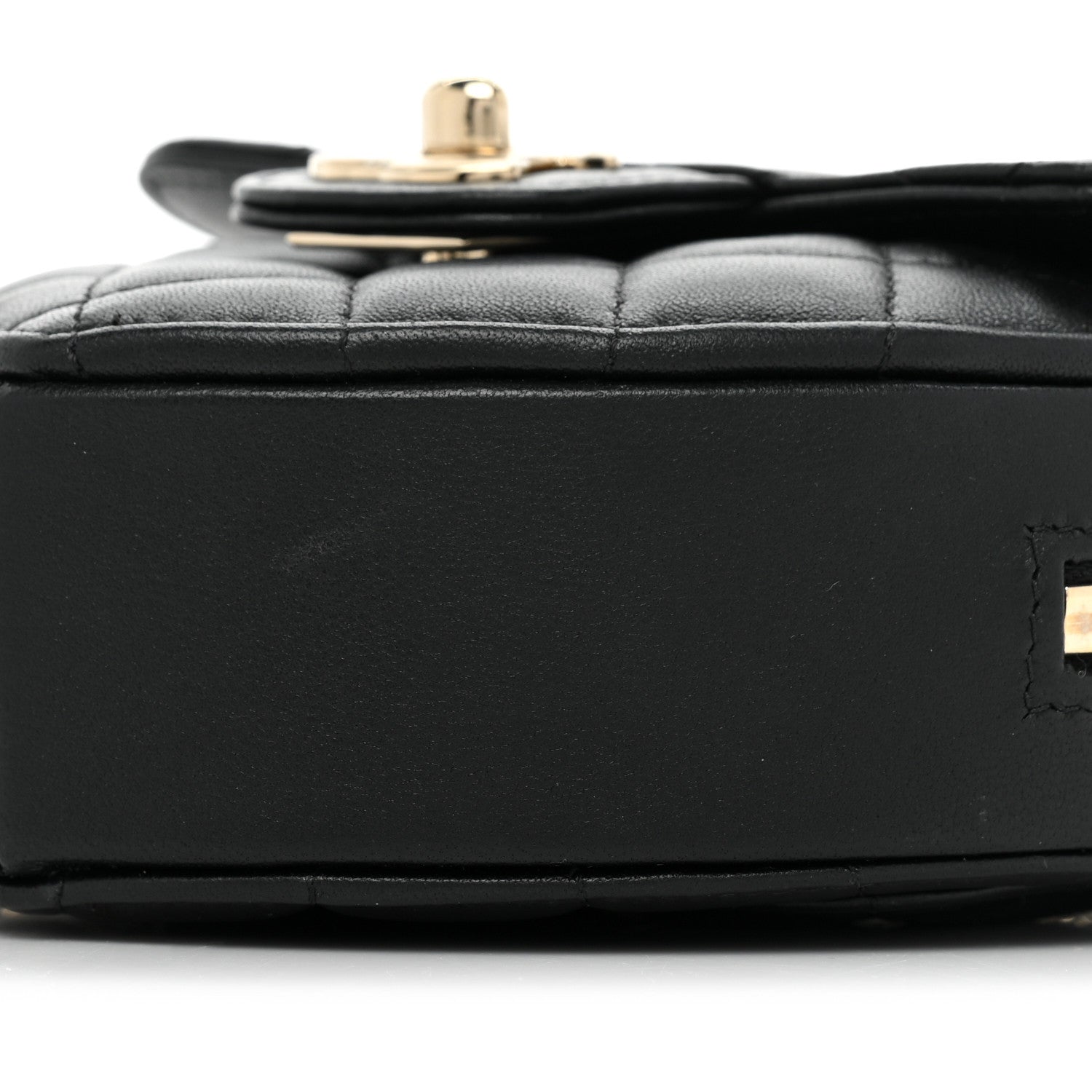 Chanel Lambskin Quilted CC In Love Heart Clutch With Chain Black 7 of 9
