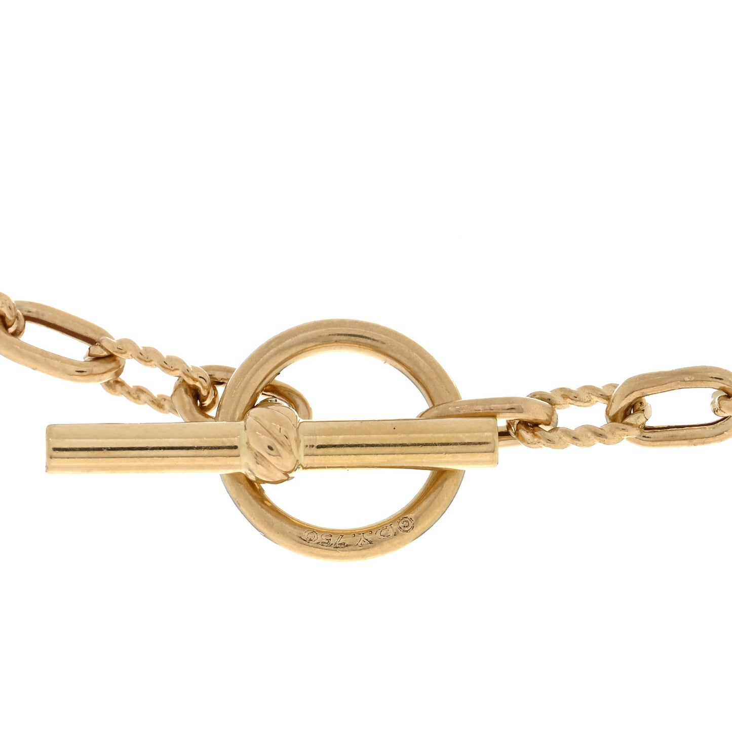 18K Yellow Gold 3mm Madison Three Ring Chain Necklace