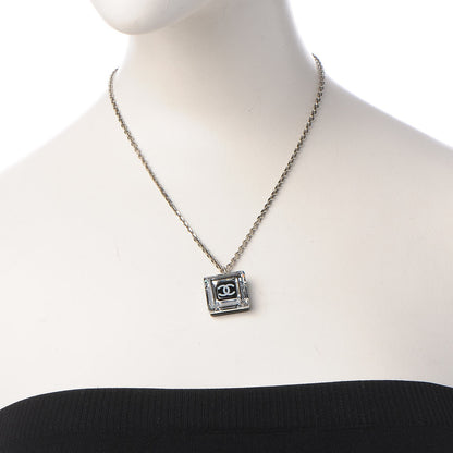 Chanel Lucite CC Square Charm Necklace 2 of 9