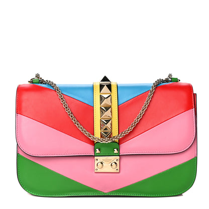 Valentino Garavani Vitello 1973 Medium Glam Lock Rockstud Flap Multicolor 1 of 40