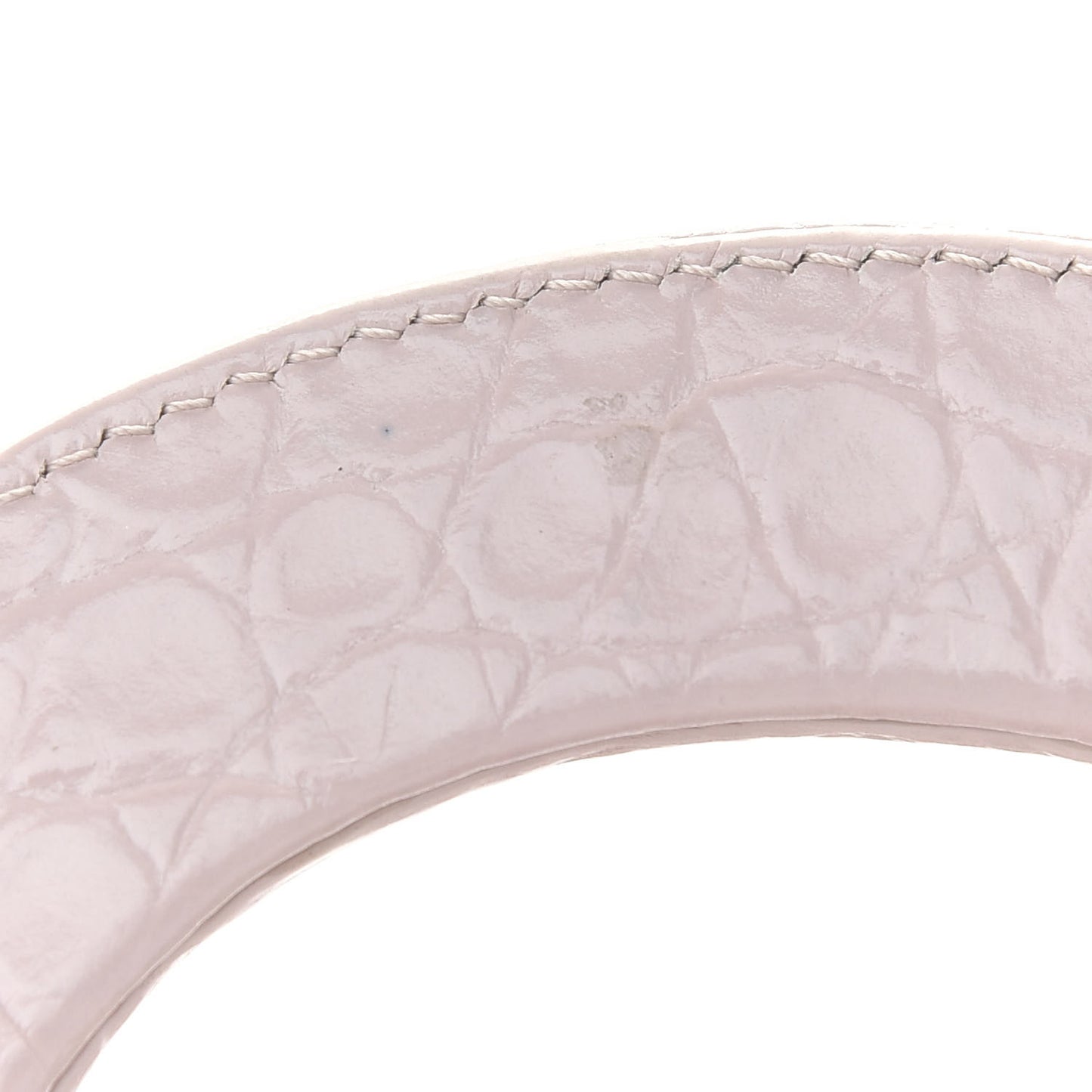 Calfskin Crocodile Embossed Beaded Floral Embroidered Mini Lady Dior Light Pink Multicolor