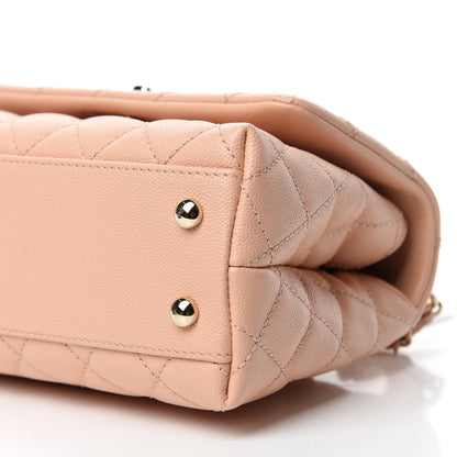 Chanel Caviar Quilted Small Coco Handle Flap Light Pink 7 of 10