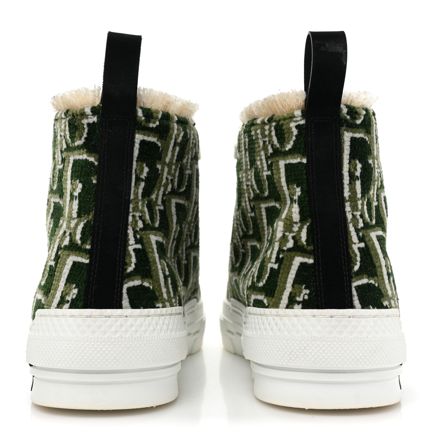 Christian Dior Tapestry Oblique Mens B23 High Top Sneakers 38 Olive 4 of 11