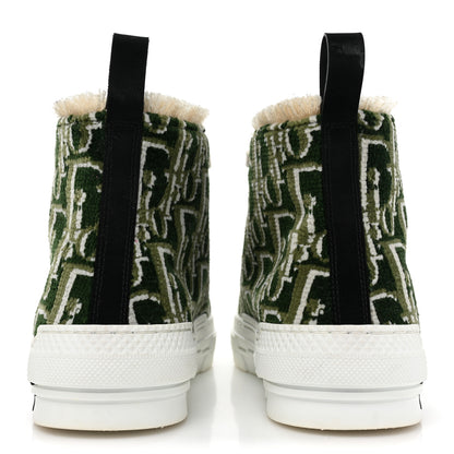 Christian Dior Tapestry Oblique Mens B23 High Top Sneakers 38 Olive 4 of 11