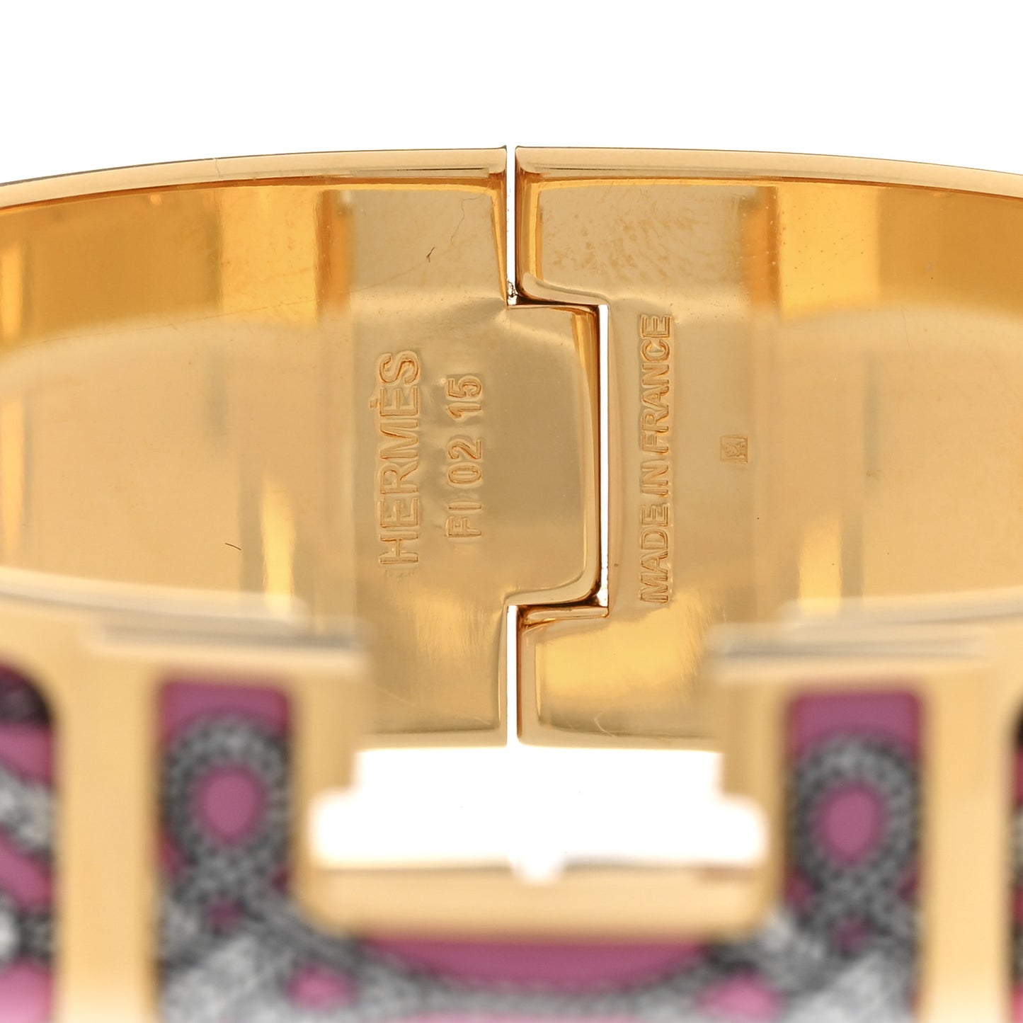 Enamel Printed Wide Grand Apparat Clic Clac H Bracelet PM Crepuscule Violet