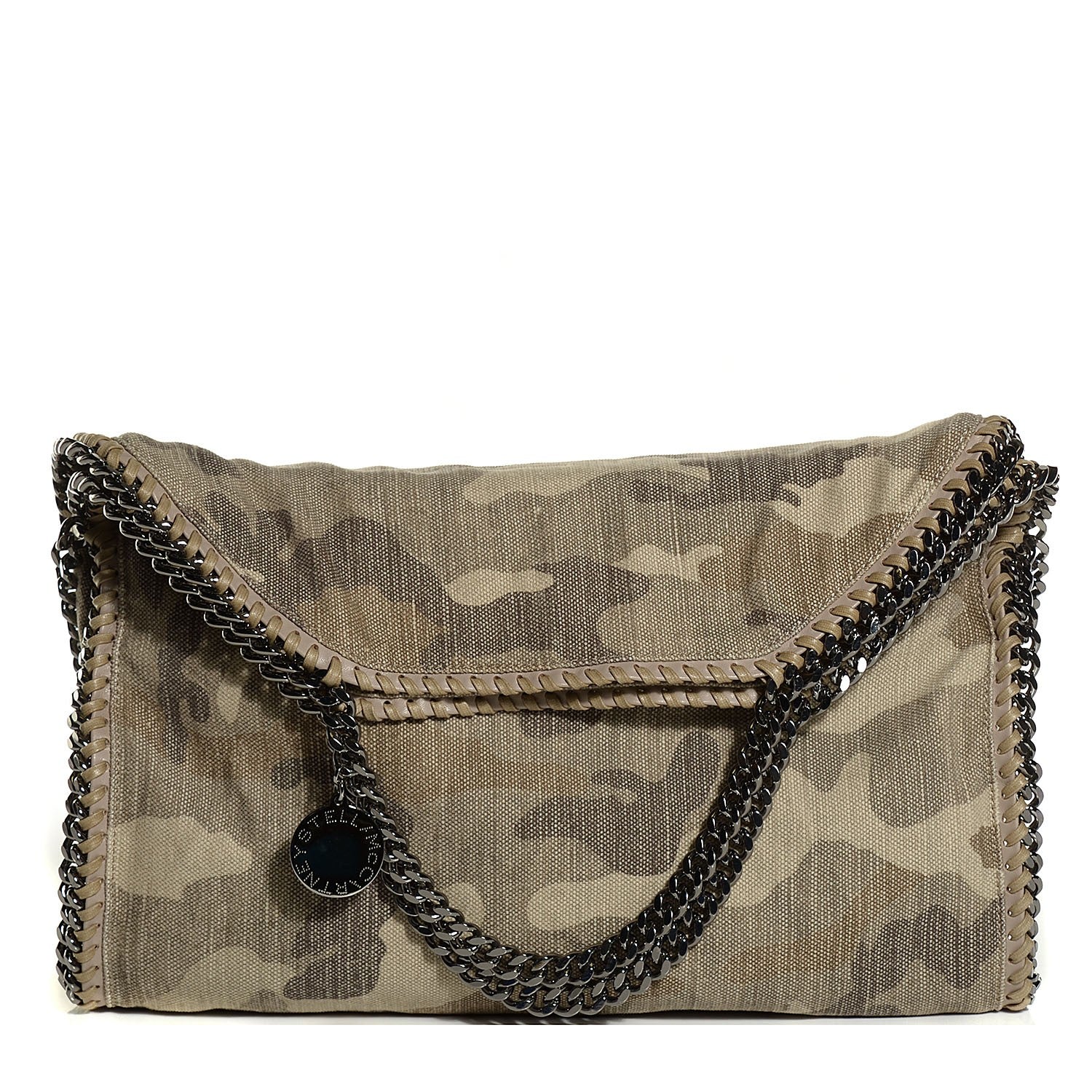 Stella McCartney Denim Falabella Fold Over Tote Sand 1 of 9