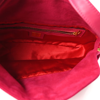 Fendi Suede Baguette Flap Fuchsia 5 of 9