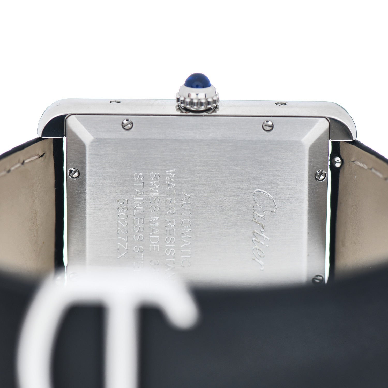 Cartier Stainless Steel Calfskin 31mm Tank Solo Automatic Watch 4 of 5