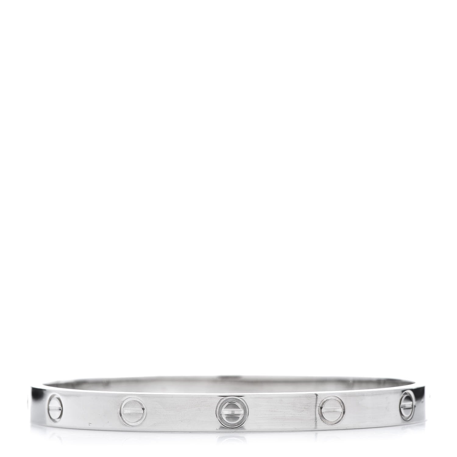 Cartier 18K White Gold LOVE Bracelet 18 3 of 5