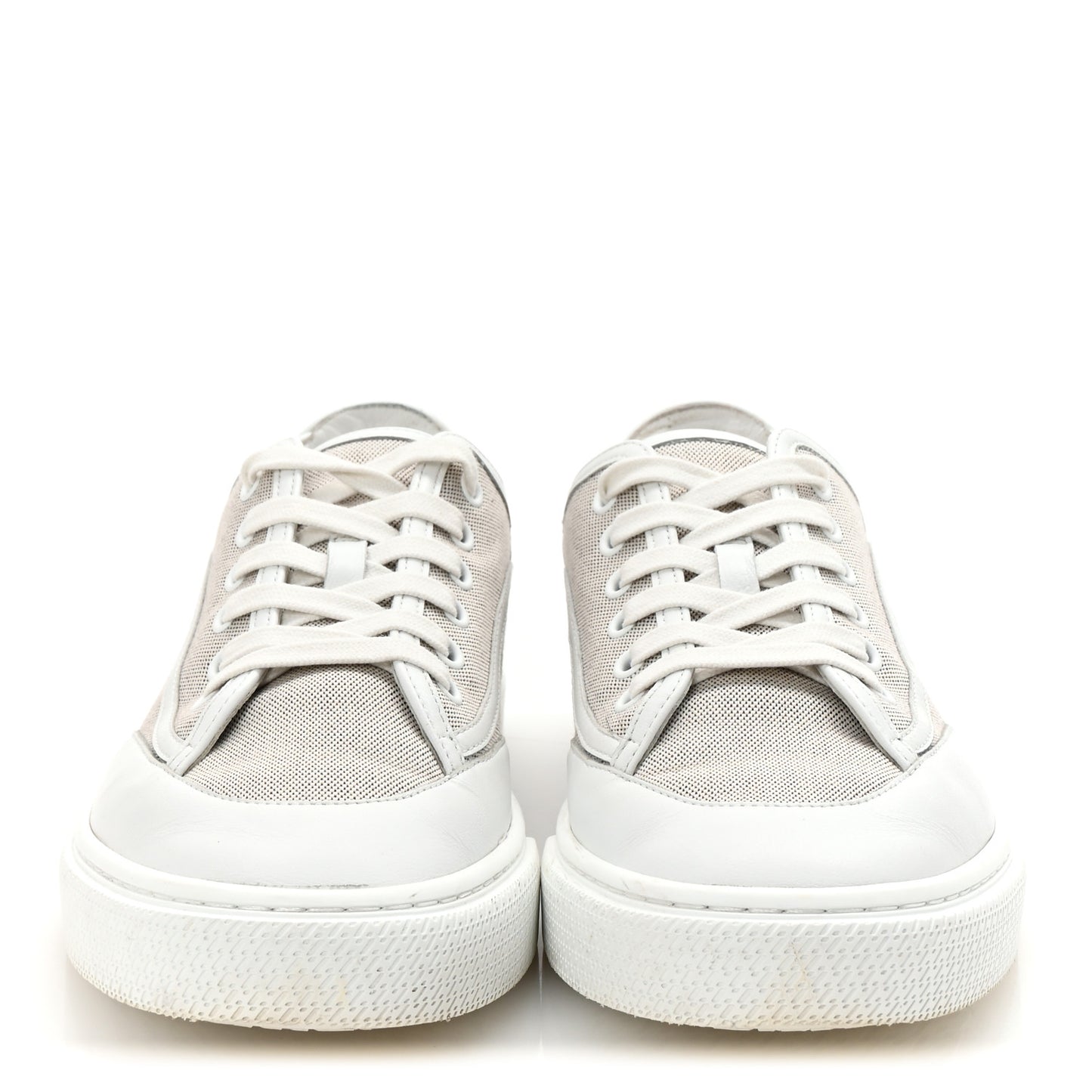 Canvas Calfskin Get Sneakers 40 Prunoir White