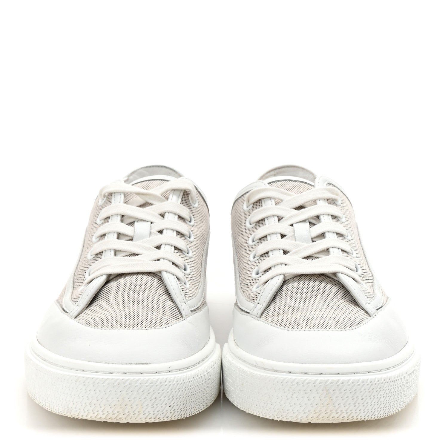 Hermes Canvas Calfskin Get Sneakers 40 Prunoir White 3 of 9