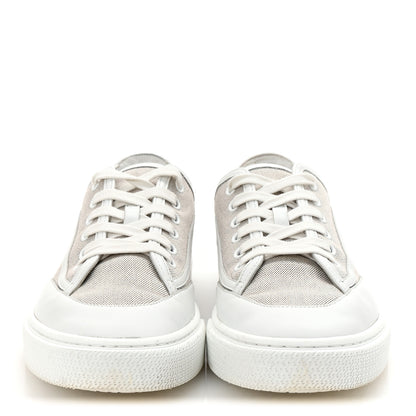 Hermes Canvas Calfskin Get Sneakers 40 Prunoir White 3 of 9