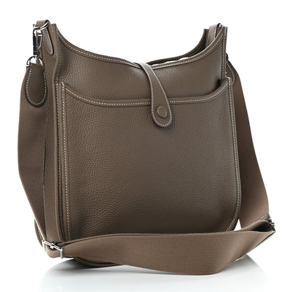 Hermes Taurillon Clemence Evelyne III PM Etoupe 3 of 8