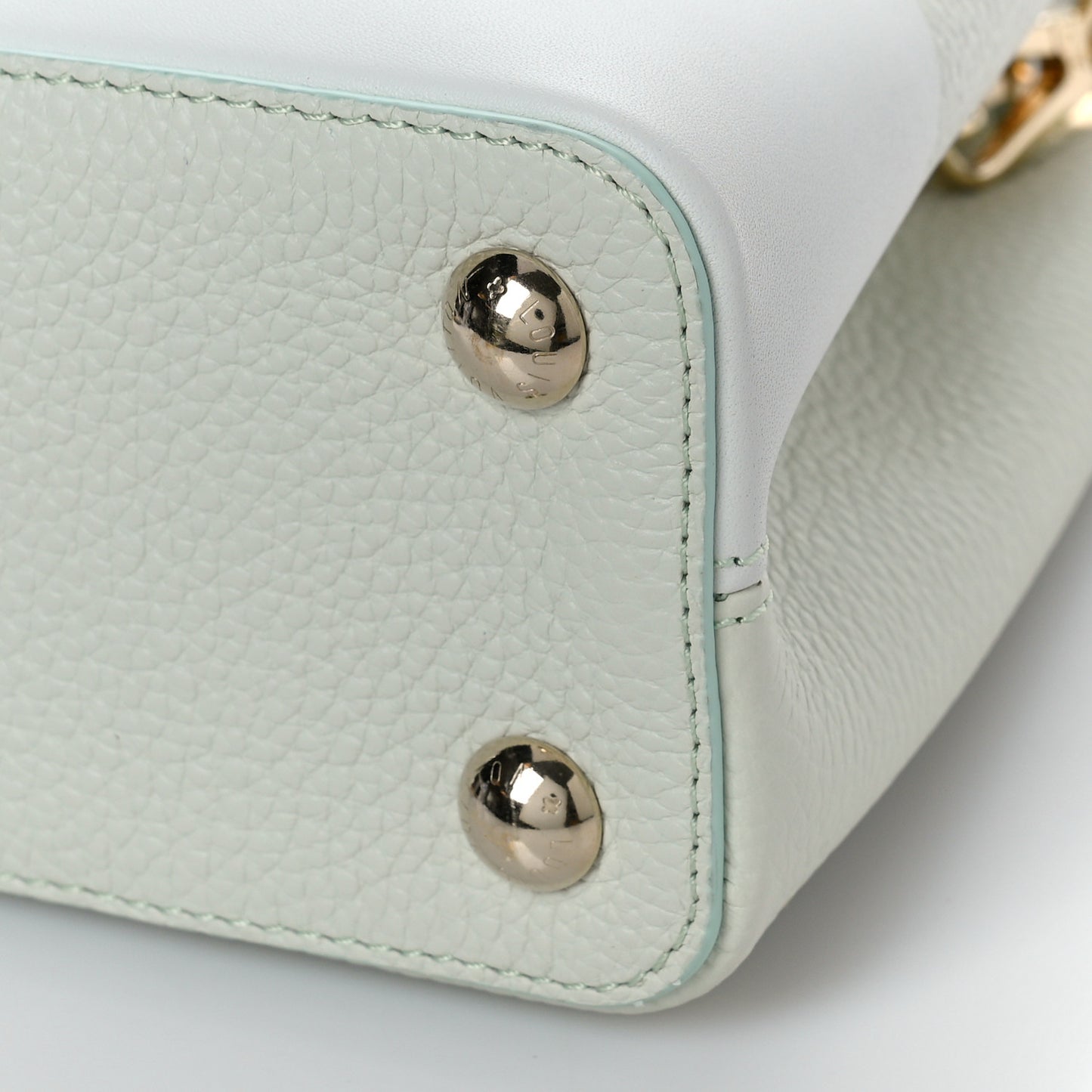 Taurillon Monogram Flower Capucines BB Jade