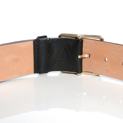 Louis Vuitton Leather Cube Embosse Belt Black 95 38 6 of 8