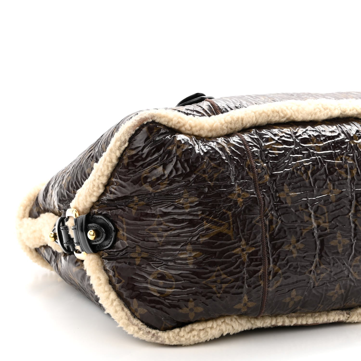 Louis Vuitton Patent Monogram Shearling Sac Thunder 8 of 13