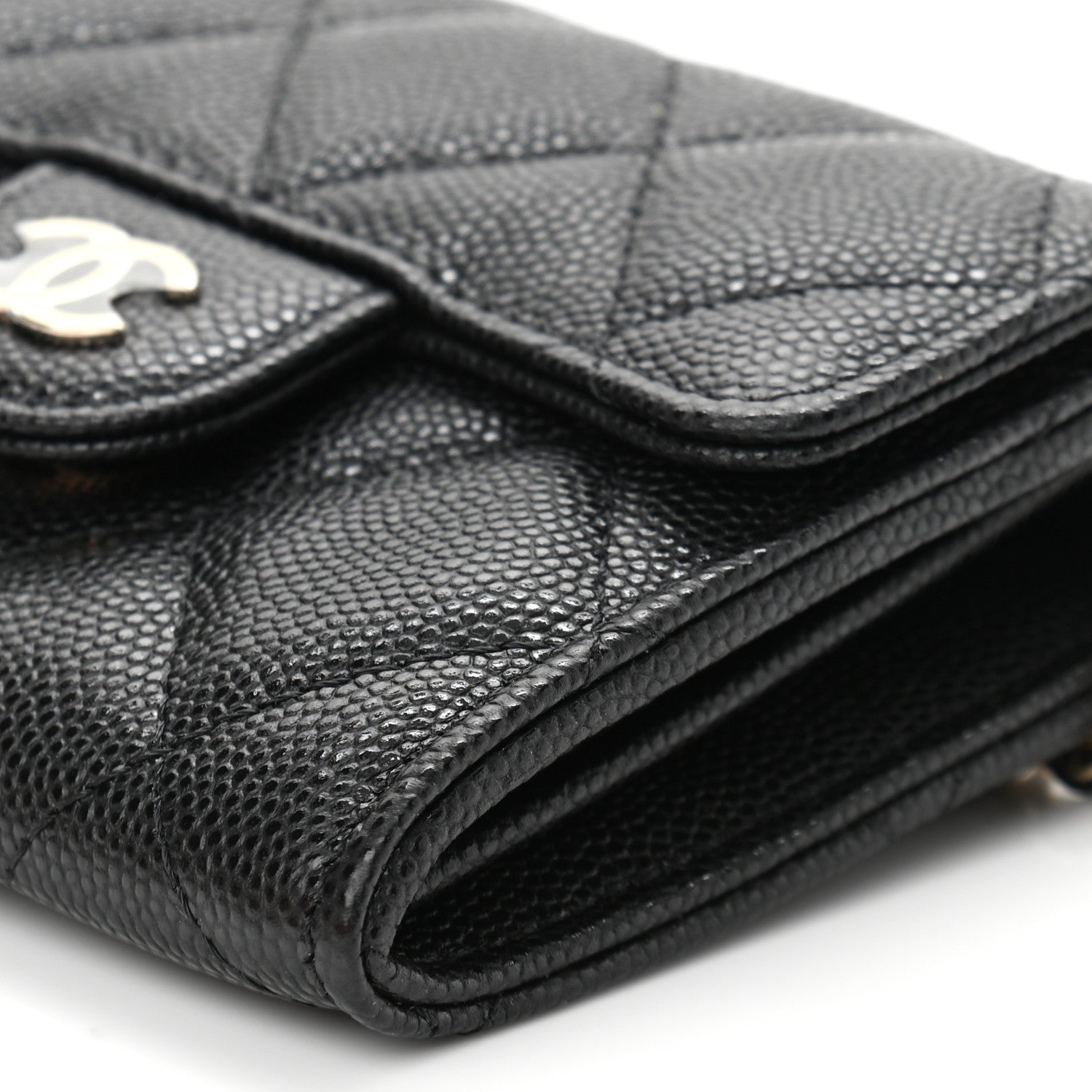 Chanel Caviar Quilted Flap Card Holder On Chain Black 11 of 12