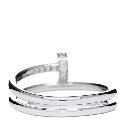 Cartier 18K White Gold Diamond Double Wrap Juste Un Clou Ring 54 6.75 3 of 4