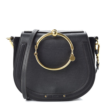 Chloe Calfskin Suede Medium Nile Bracelet Bag Black 1 of 16