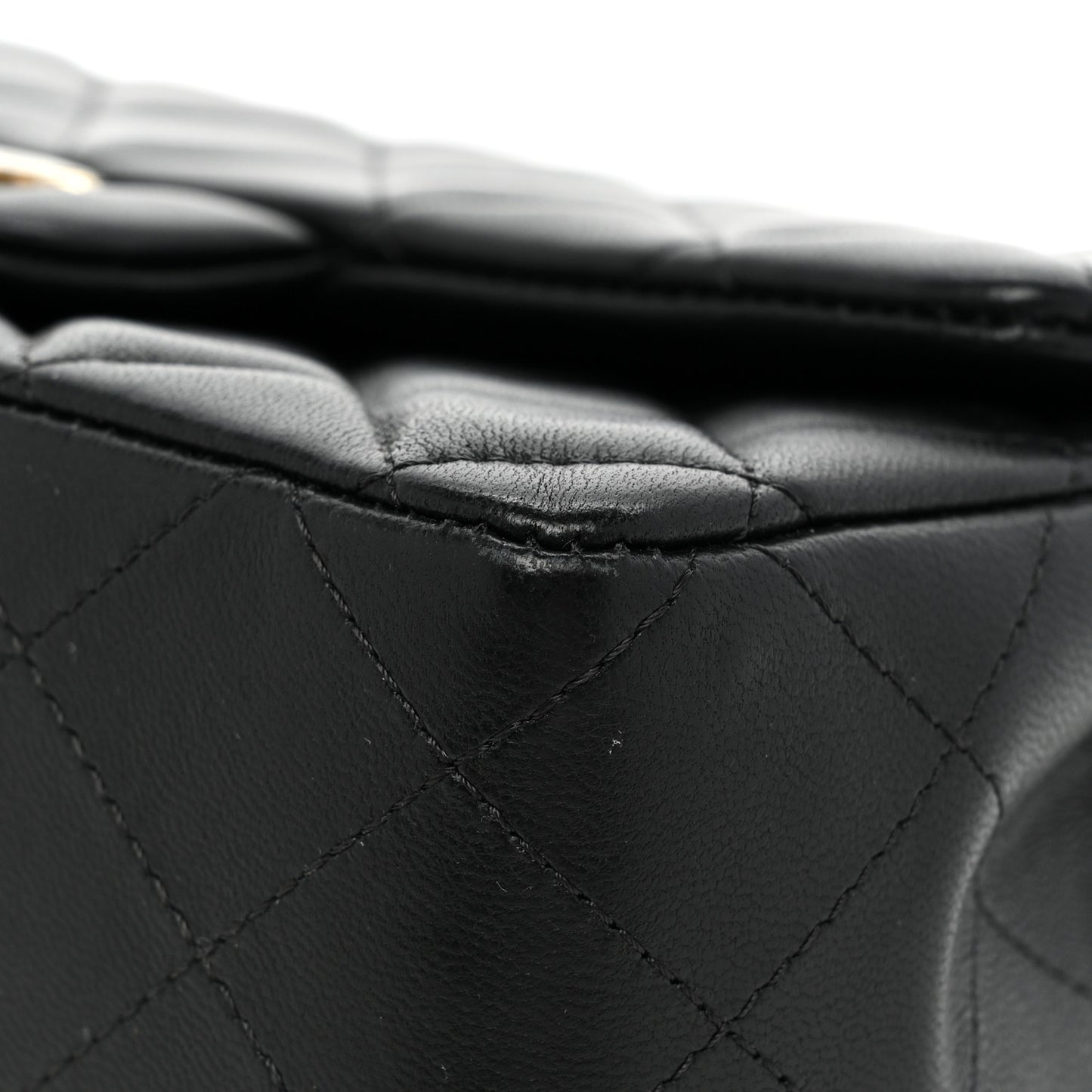 Lambskin Quilted Mini Coco Charms Rectangular Flap Black