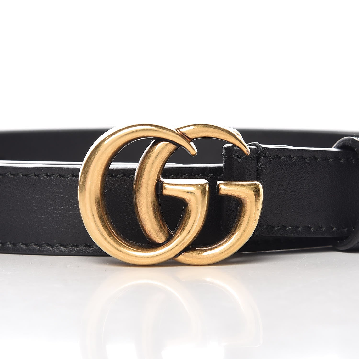 Gucci Calfskin Double G 20mm Belt 85 34 Black 5 of 9